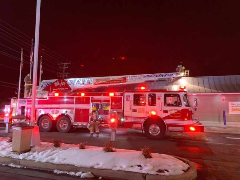 Ladder Truck Ladders Roof at McDonalds