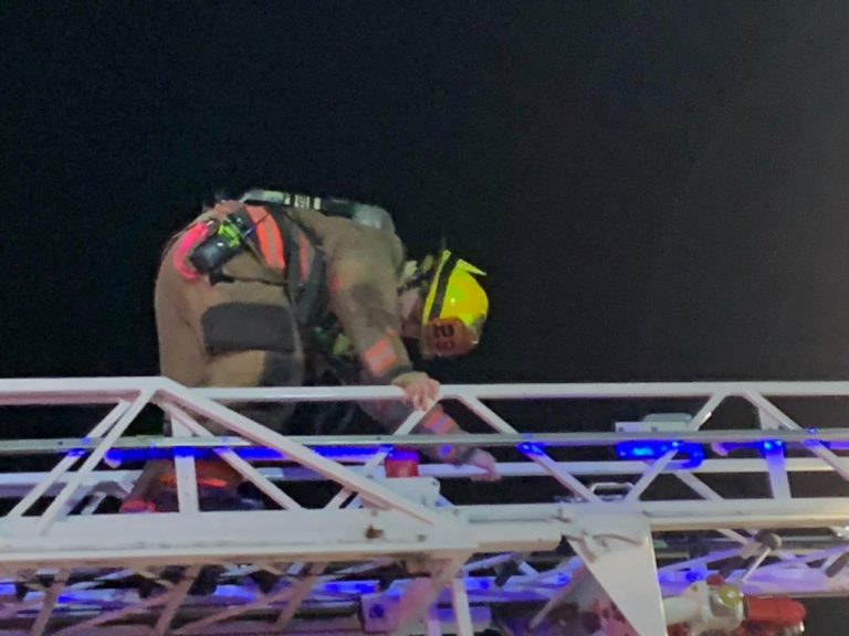 Fire Fighter scales ladder