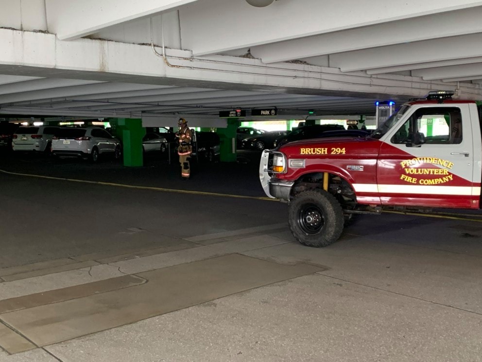 Towson Town Center Parking Garage Fire Providence Volunteer Fire Company